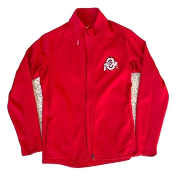 Antigua Tops - Antigua OSU Buckeyes Women's XL Full Zip Jacket Red Ohio State Gameday Athleisur
